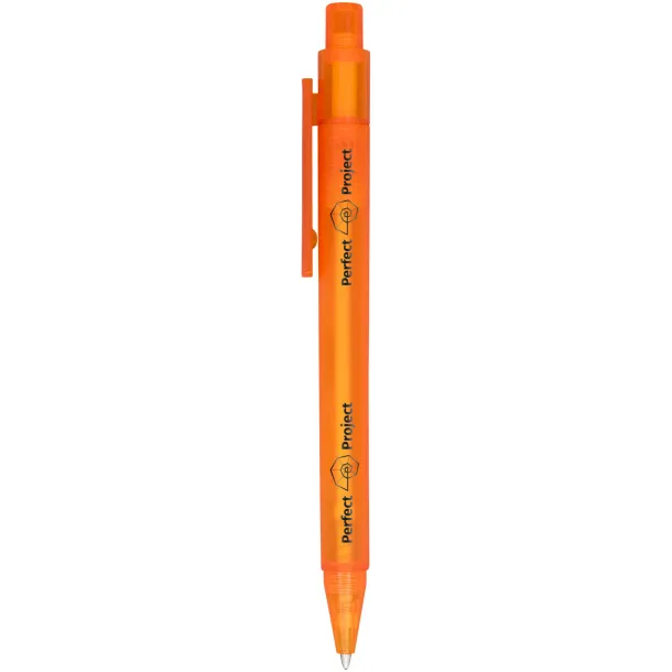 Calypso frosted ballpoint pen - Unbranded Frosted orange