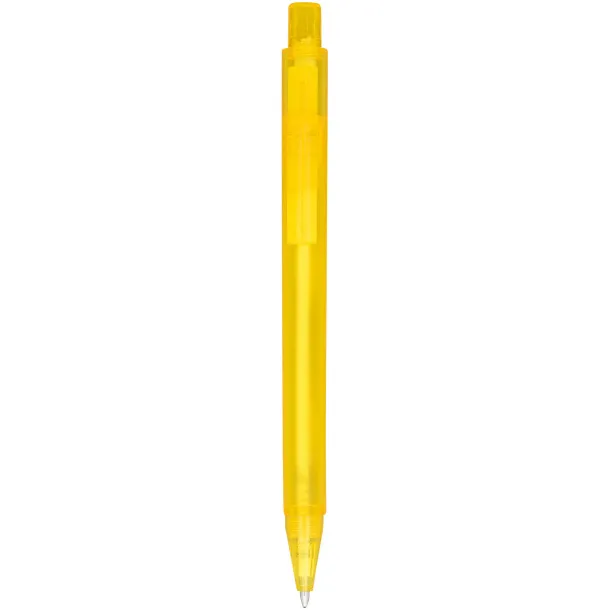 Calypso frosted ballpoint pen - Unbranded Frosted yellow