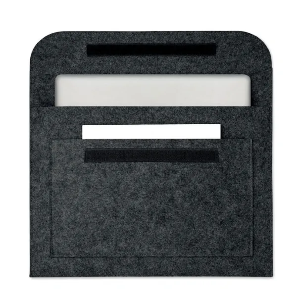 POUCHLO 15 inch Felt laptop pouch stone grey