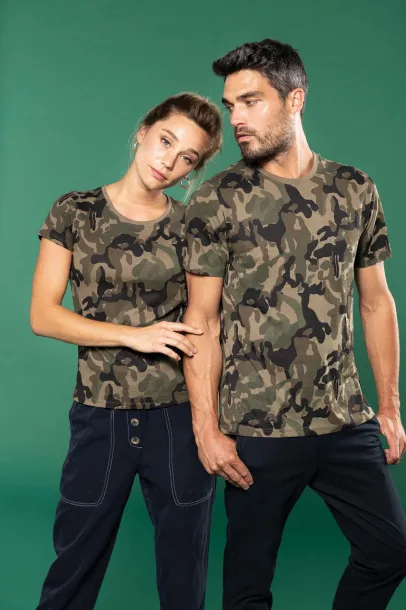  LADIES' SHORT-SLEEVED CAMO T-SHIRT - 140 g/m² - Kariban Olive Camouflage #585749