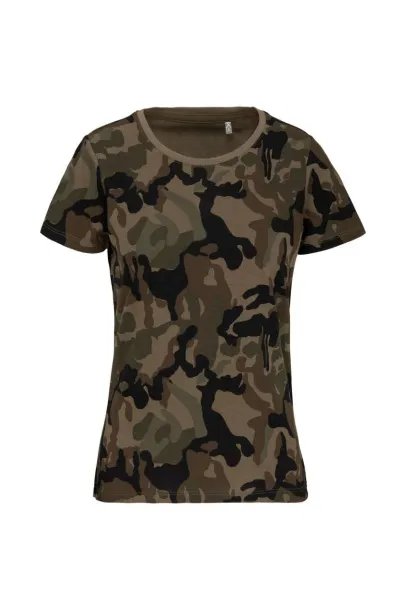  LADIES' SHORT-SLEEVED CAMO T-SHIRT - 140 g/m² - Kariban Olive Camouflage #585749