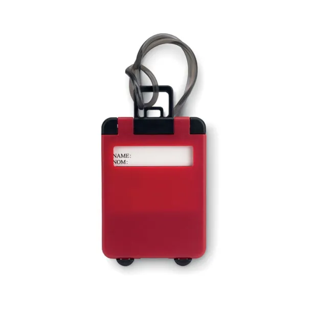 TRAVELLER Luggage tags plastic Red