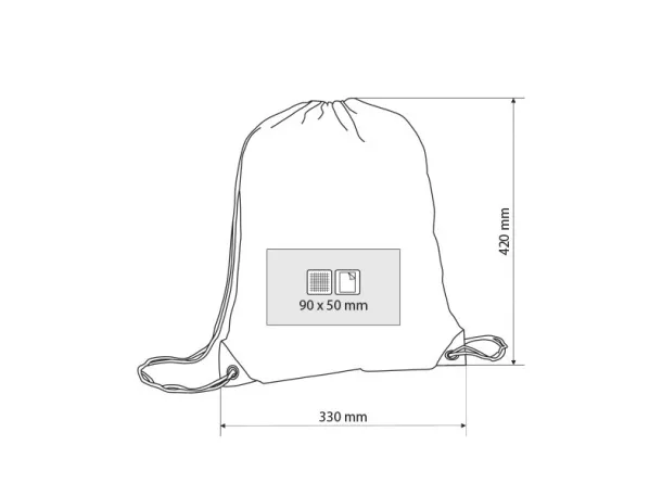 CITY Drawstring ruksak - BRUNO Svijetlo plava