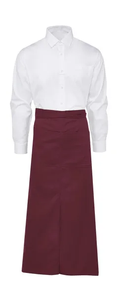  Berlin Long Bistro Apron with Vent and Pocket - SG Accessories - BISTRO (Ex JASSZ Bistro) Burgundy