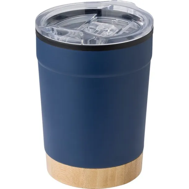  Thermo mug 300 ml with bamboo detail navy blue