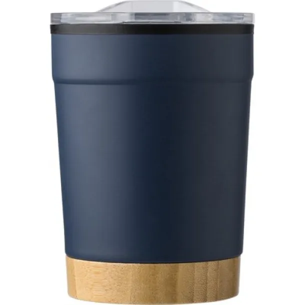  Thermo mug 300 ml with bamboo detail navy blue