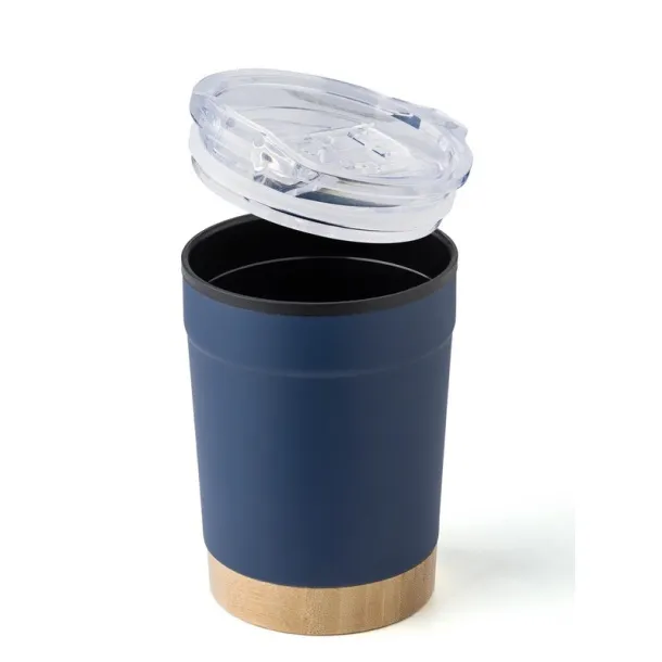  Termo šalica s dijelom od bambusa, 300 ml navy blue