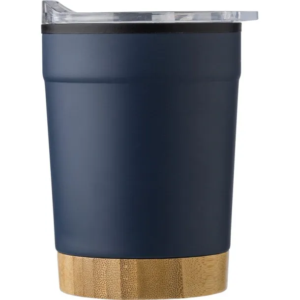  Thermo mug 300 ml with bamboo detail navy blue