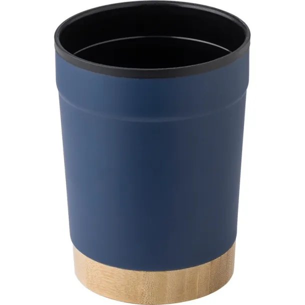  Termo šalica s dijelom od bambusa, 300 ml navy blue