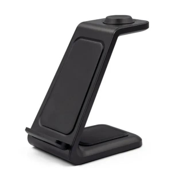 Todd Wireless charger 15W, 3 in 1, phone stand Crna