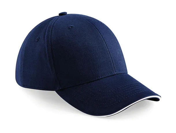  Athleisure 6 Panel Cap - Beechfield French Navy Bijela