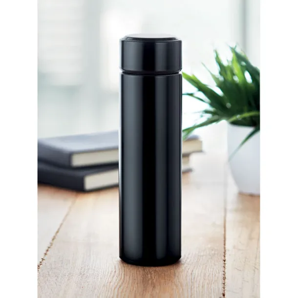 POLE termosica s termometrom, 450 ml Crna