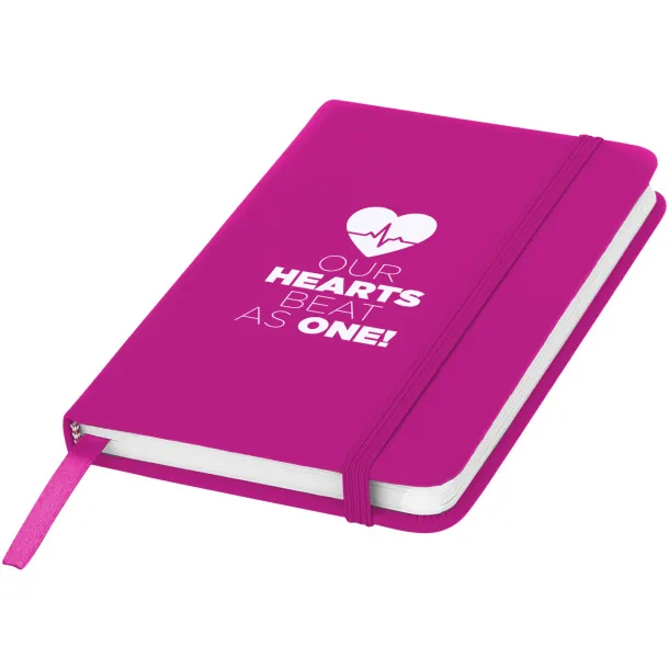 Spectrum A6 hard cover notebook Transparent pink