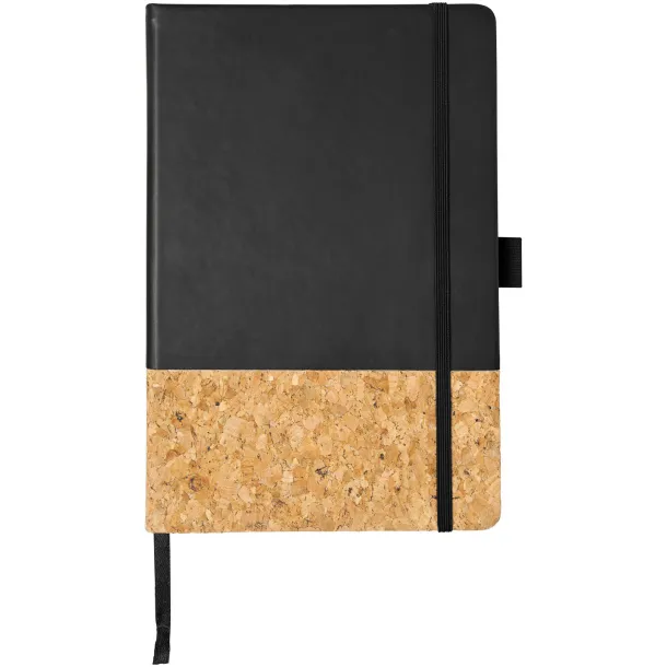 Evora A5 cork thermo PU notebook - JournalBooks Solid black