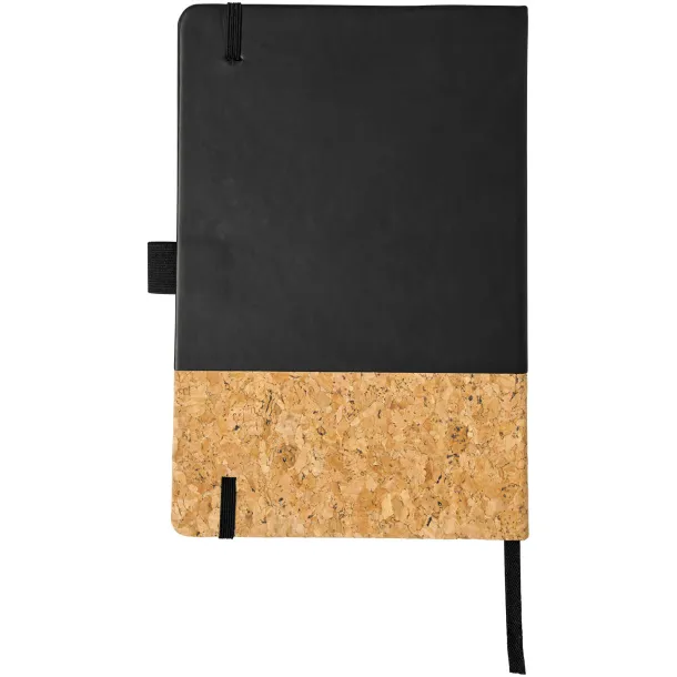 Evora A5 cork thermo PU notebook - JournalBooks Solid black