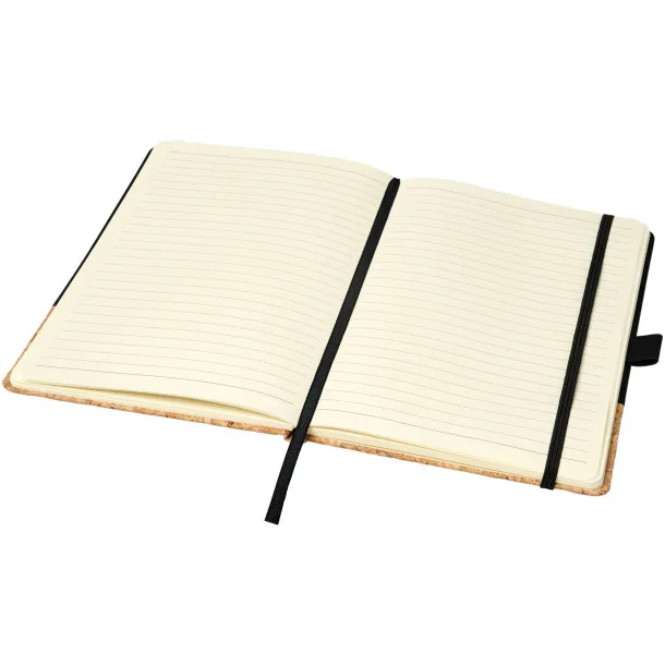 Evora A5 cork thermo PU notebook - JournalBooks Solid black