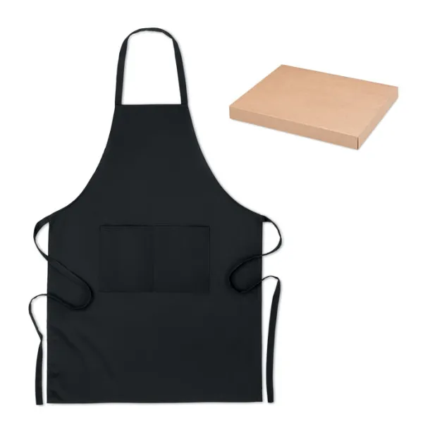 RAIPUR COLOUR Organic cotton apron 200 gr/m² Black