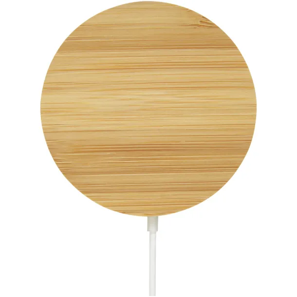 Atra 10W bamboo magnetic wireless charging pad Beige