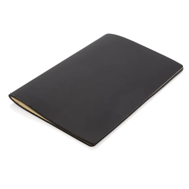  Softcover PU notebook with colored edge - XD Collection Black