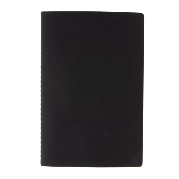  Notes s koricama od umjetne kože i obojanim rubovima - XD Collection Crna