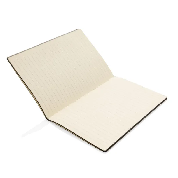  Softcover PU notebook with colored edge - XD Collection Black