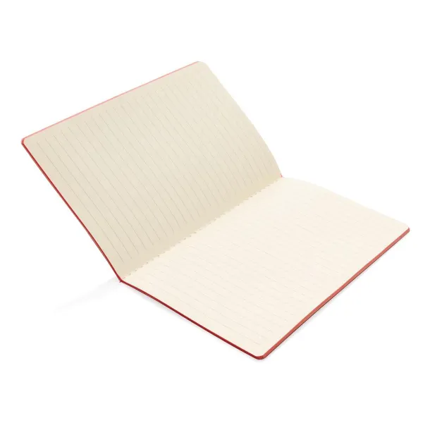  Notes s koricama od umjetne kože i obojanim rubovima - XD Collection Crvena