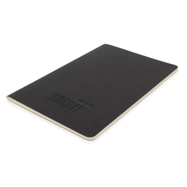  Softcover PU notebook with colored edge - XD Collection White