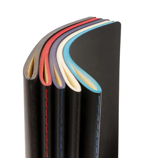 Softcover PU notebook with colored edge - XD Collection blue 