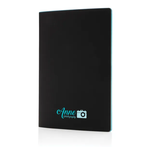  Softcover PU notebook with colored edge - XD Collection blue 