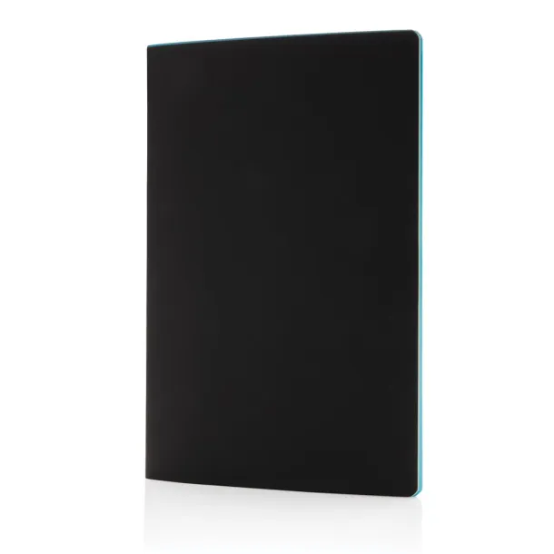  Softcover PU notebook with colored edge - XD Collection Blue 