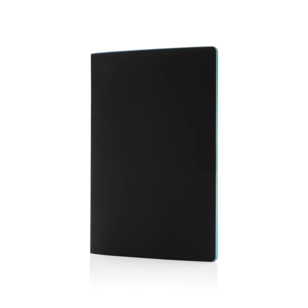  Softcover PU notebook with colored edge - XD Collection Blue 