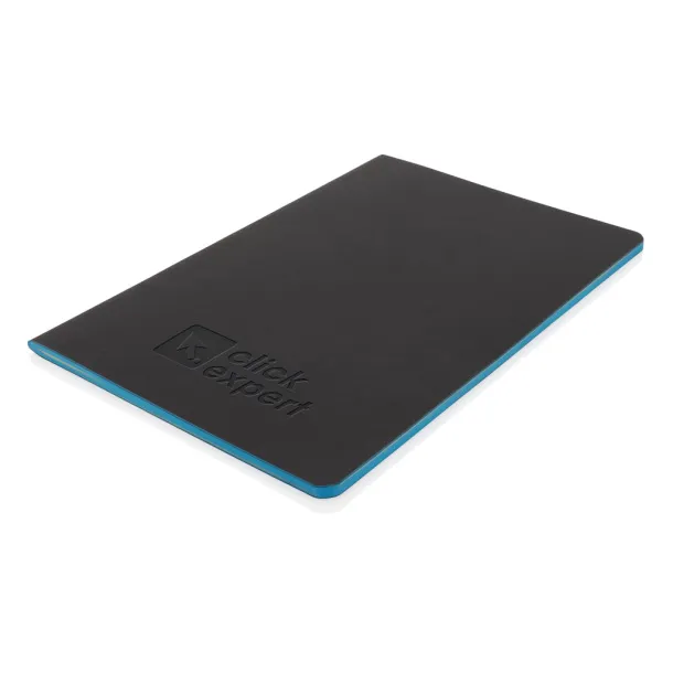  Softcover PU notebook with colored edge - XD Collection Blue 