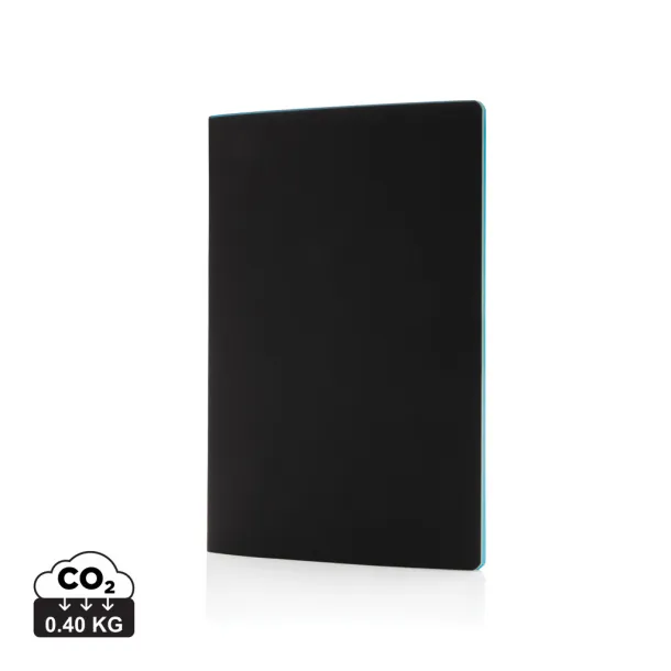  Softcover PU notebook with colored edge - XD Collection Blue 