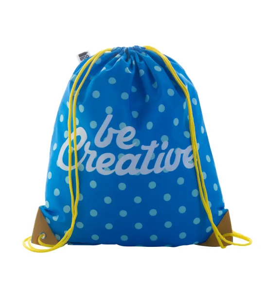 CreaDraw Plus RPET custom drawstring bag Yellow White