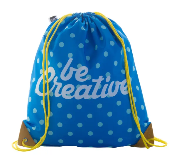 CreaDraw Plus RPET custom drawstring bag Yellow White