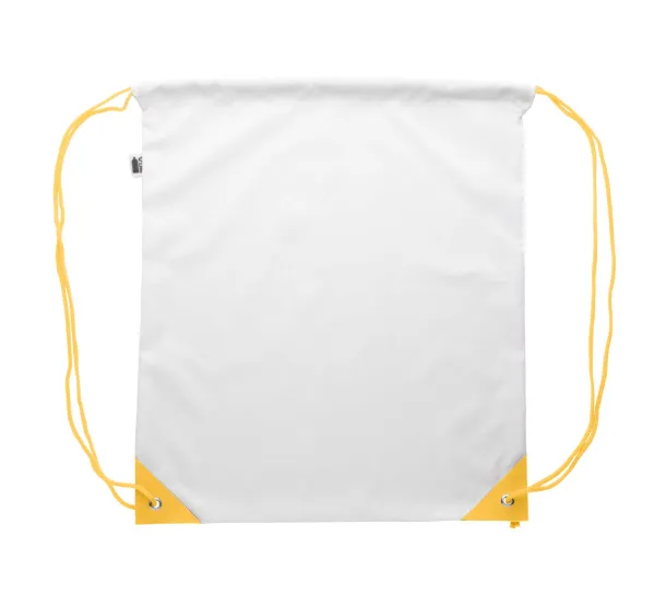 CreaDraw Plus RPET custom drawstring bag Yellow White