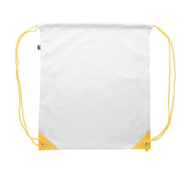 CreaDraw Plus RPET custom drawstring bag Yellow White