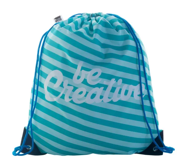 CreaDraw Plus RPET custom drawstring bag Blue White