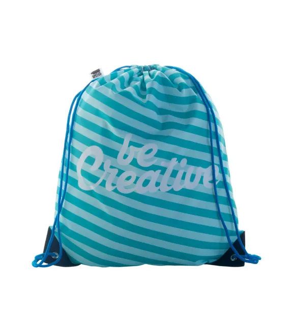 CreaDraw Plus RPET custom drawstring bag Blue White