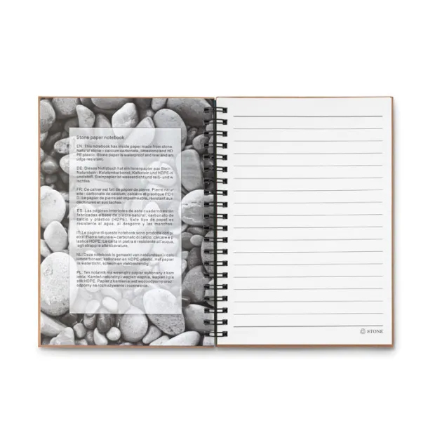 PIEDRA 70 lined sheet ring notebook Blue