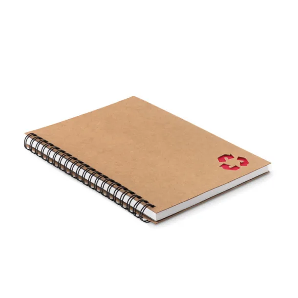 PIEDRA 70 lined sheet ring notebook Red