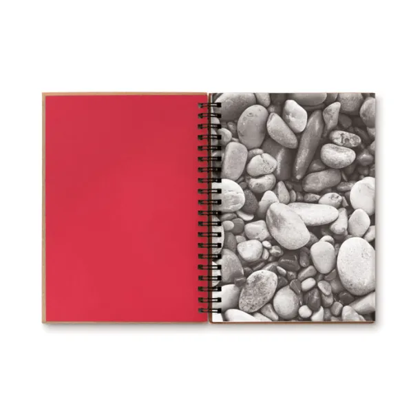 PIEDRA 70 lined sheet ring notebook Red