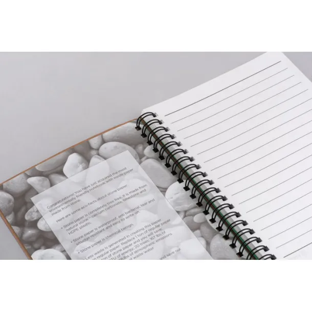 PIEDRA 70 lined sheet ring notebook Green