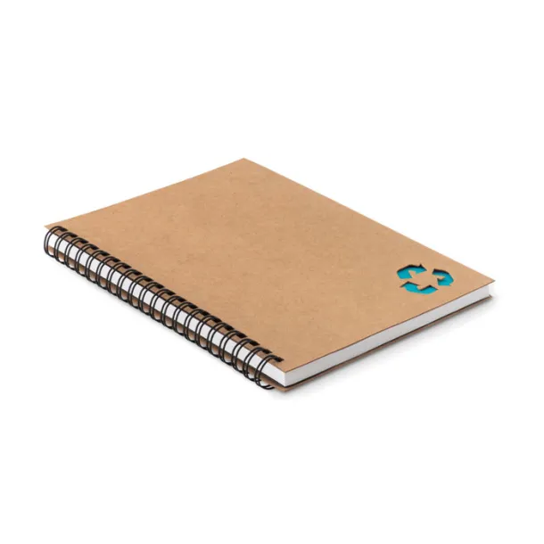 PIEDRA 70 lined sheet ring notebook Turquoise