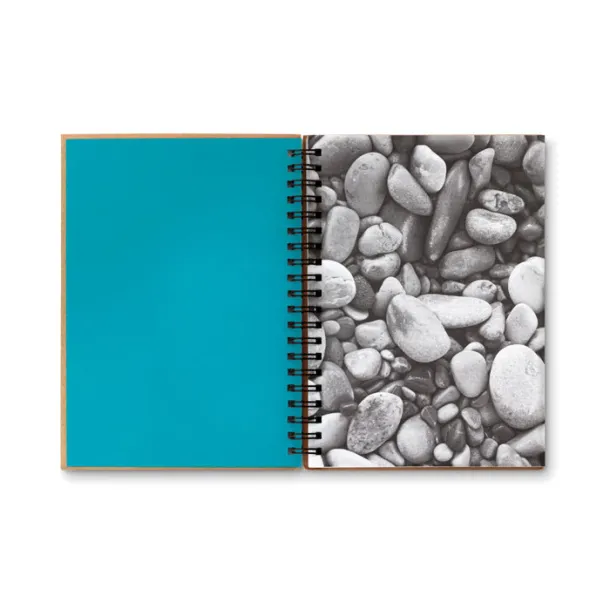 PIEDRA 70 lined sheet ring notebook Turquoise