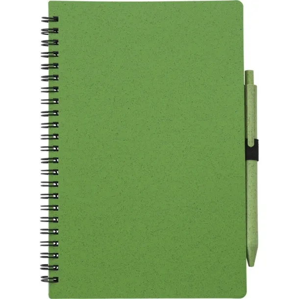  Wheat straw notebook approx. A5 with ball pen 45533C