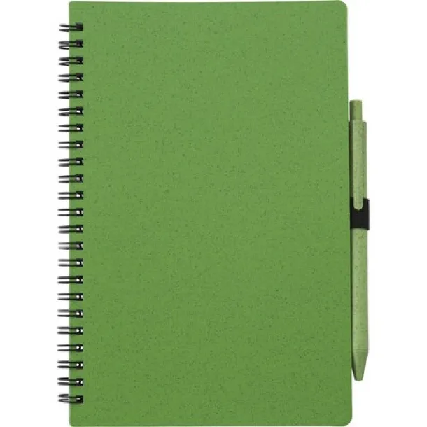  Wheat straw notebook approx. A5 with ball pen 45533C