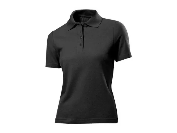 UNA women’s jersey polo shirt - EXPLODE Black