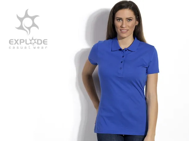 UNA women’s jersey polo shirt - EXPLODE Royal blue