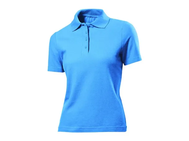 UNA women’s jersey polo shirt - EXPLODE Turquoise